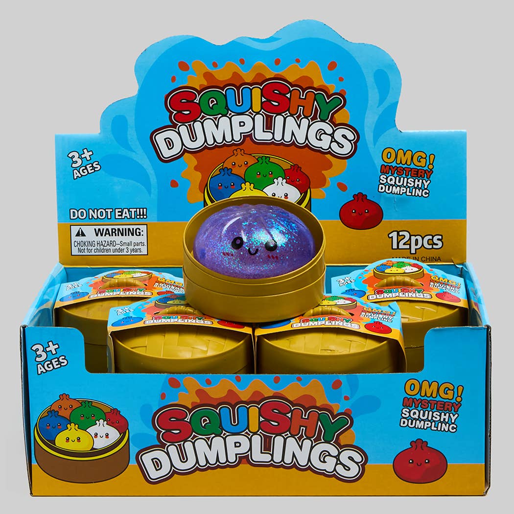 CLEAR GLITTERY SQUISHY DUMPLINGS MYSTERY DOZEN PACK