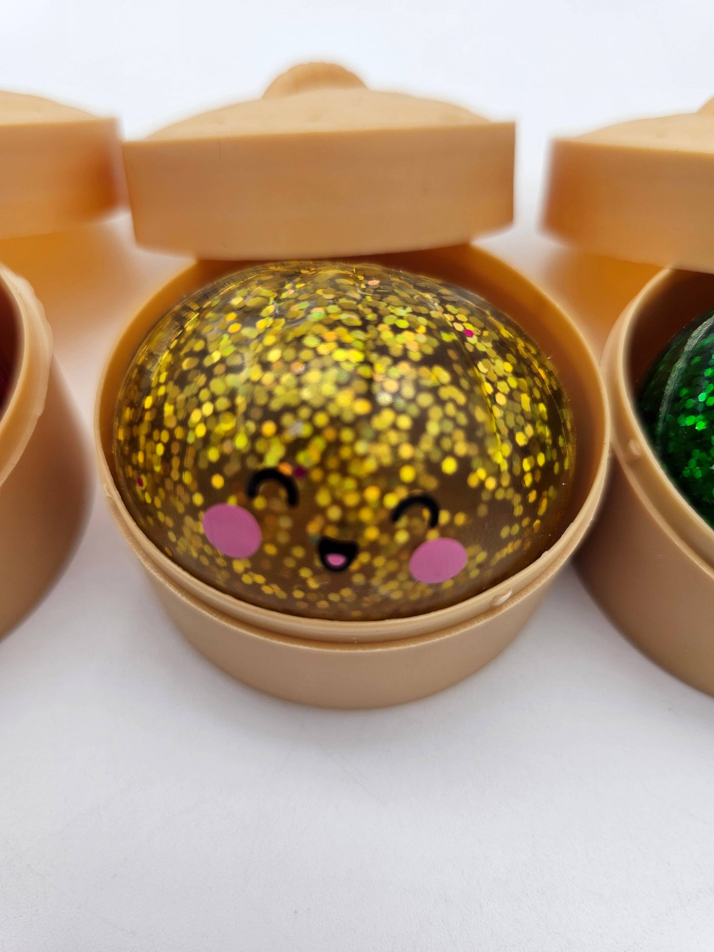 Mystery Mini Squishy Glitter Dumpling Bun Stress Relief Squeeze Toy
