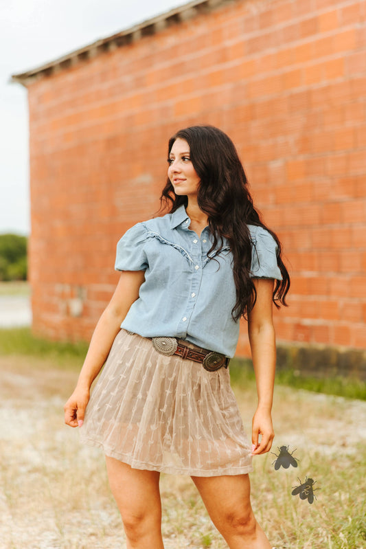 Bone Lace Skort