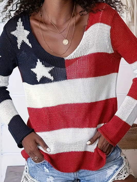 American Flag Sweater