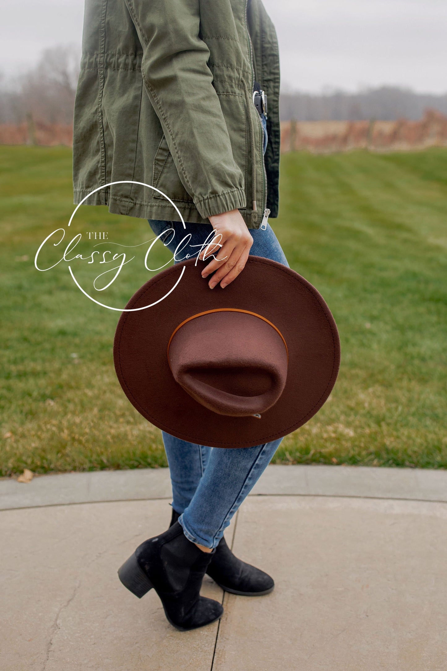 Wide Brim Hat - Mocha