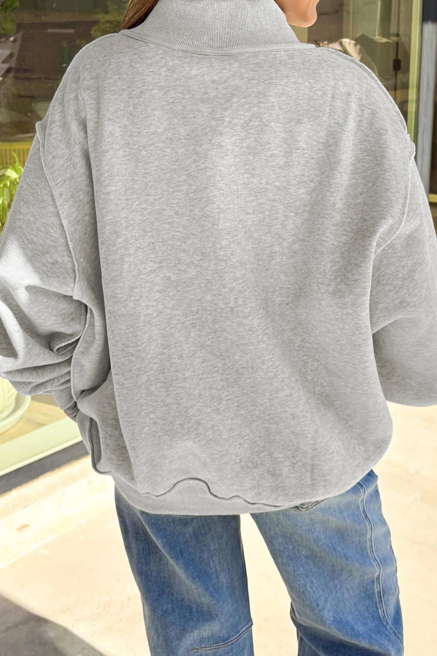 America/USA Reversable Mock Neck Sweatshirt