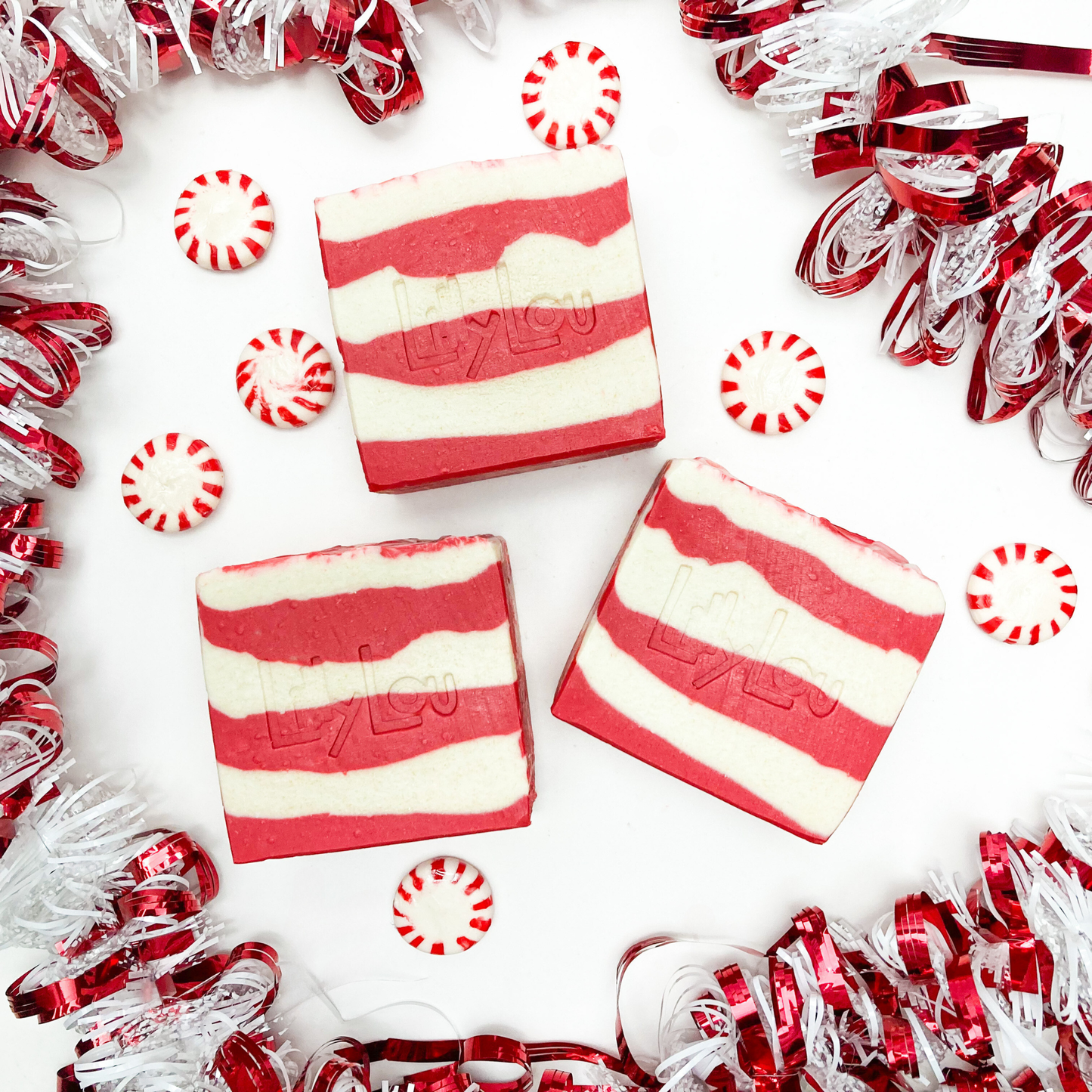 Candy Cane Christmas Goat Milk Soap Bar