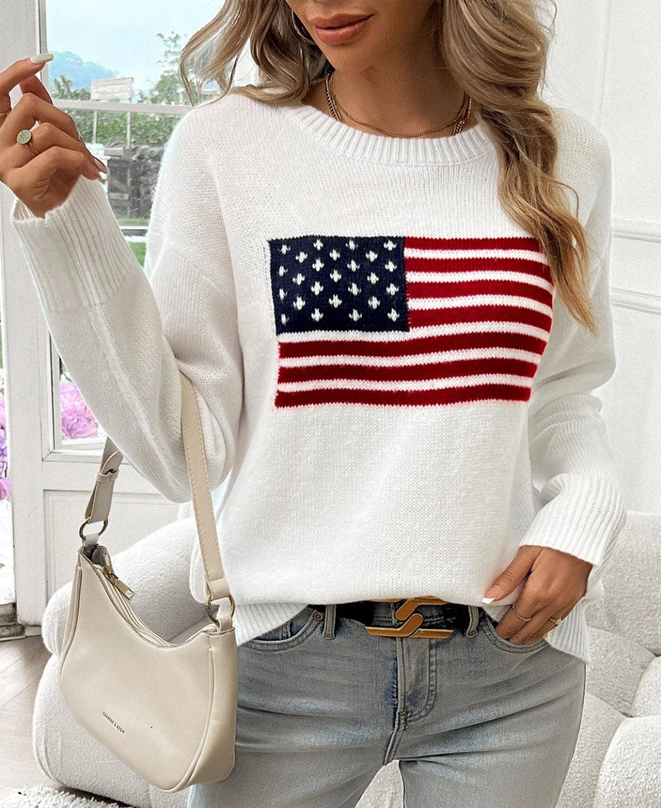 American Flag Sweater