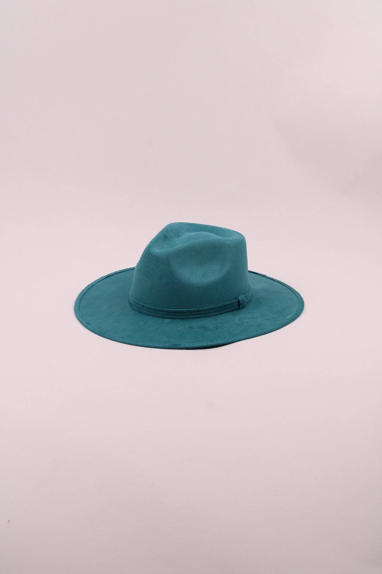 Vegan Suede Rancher Hat - Turquoise