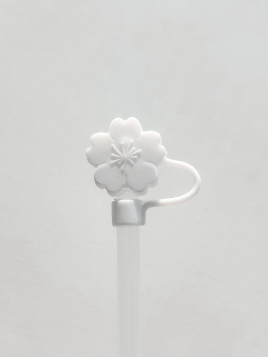 White Flower Straw Cover