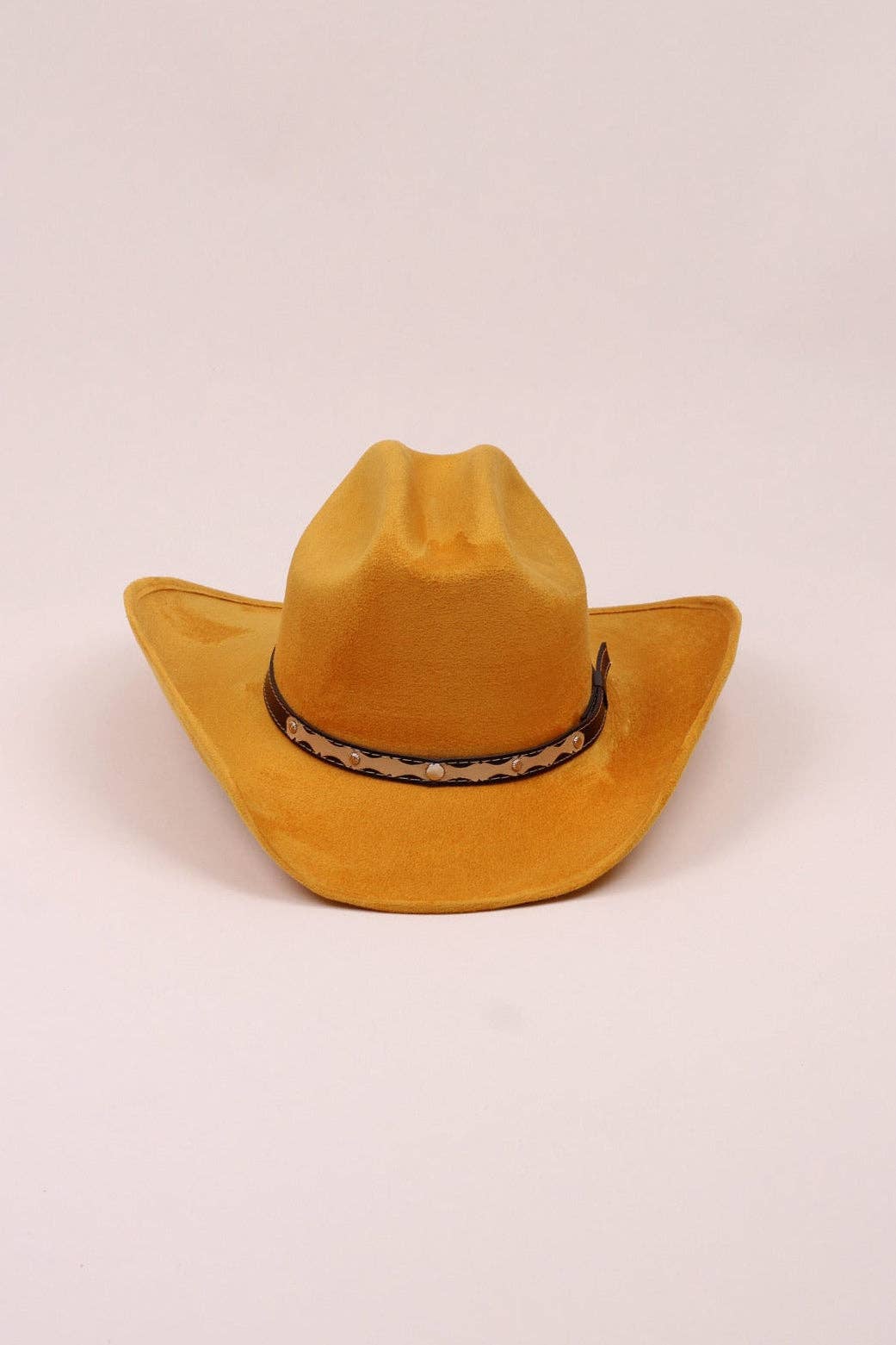 Texana Vegan Suede Cowboy Hat - Mustard