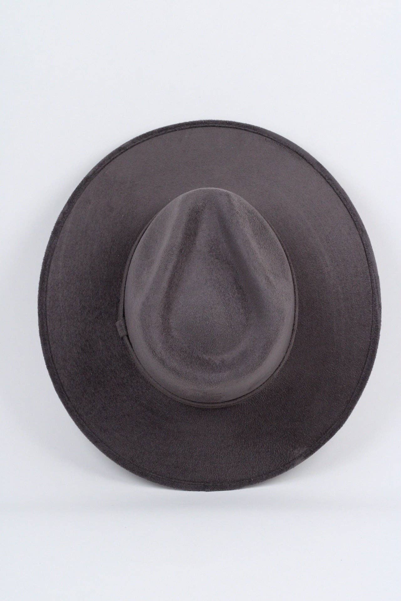 Vegan Suede Rancher Hat - Charcoal Grey