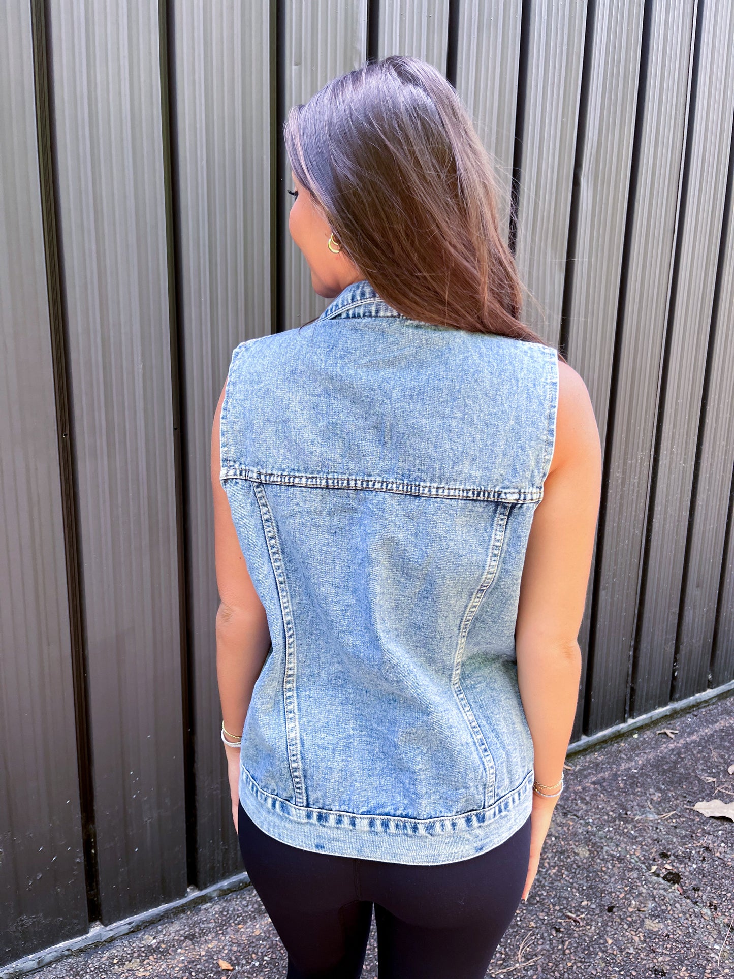 Sleeveless Denim Vest