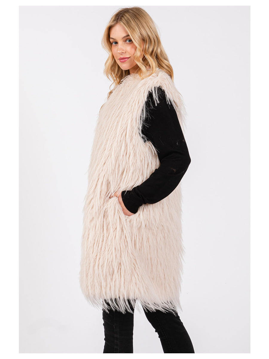 Faux Fur Long Vest