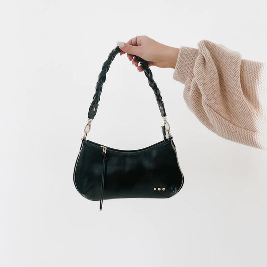 Braided Vegan Leather Crossbody & Shoulder Bag