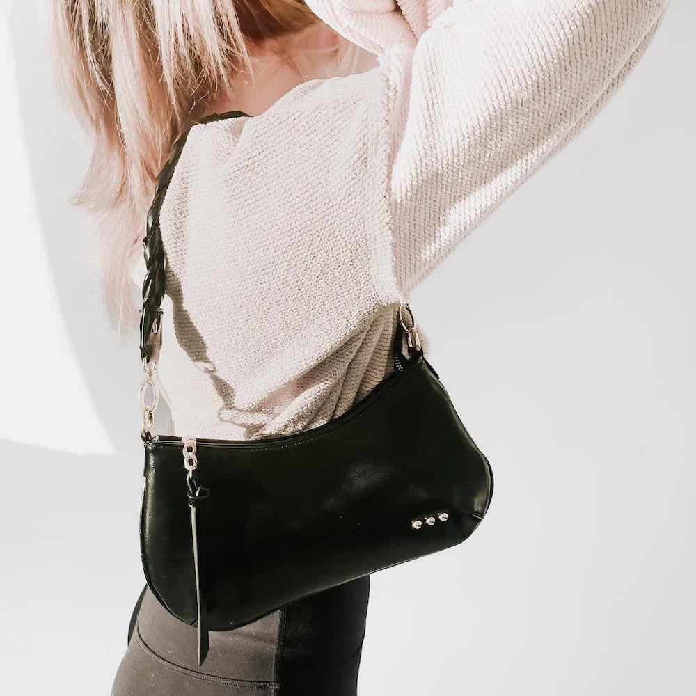 Braided Vegan Leather Crossbody & Shoulder Bag