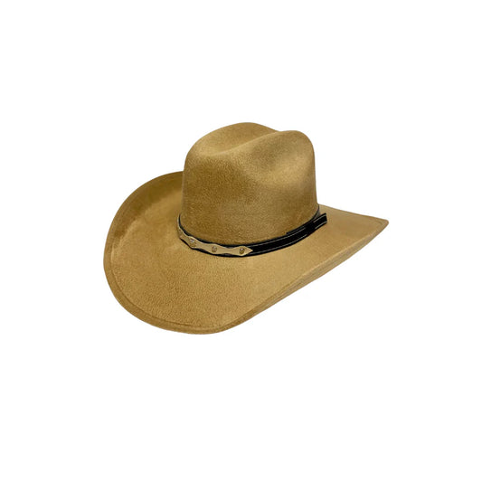 Austin Vegan Suede Cowboy Hat - Cappuccino