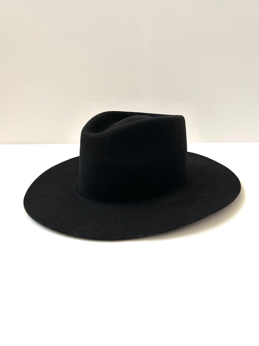 Emery Merino Wool Teardrop Rancher Hat - Black