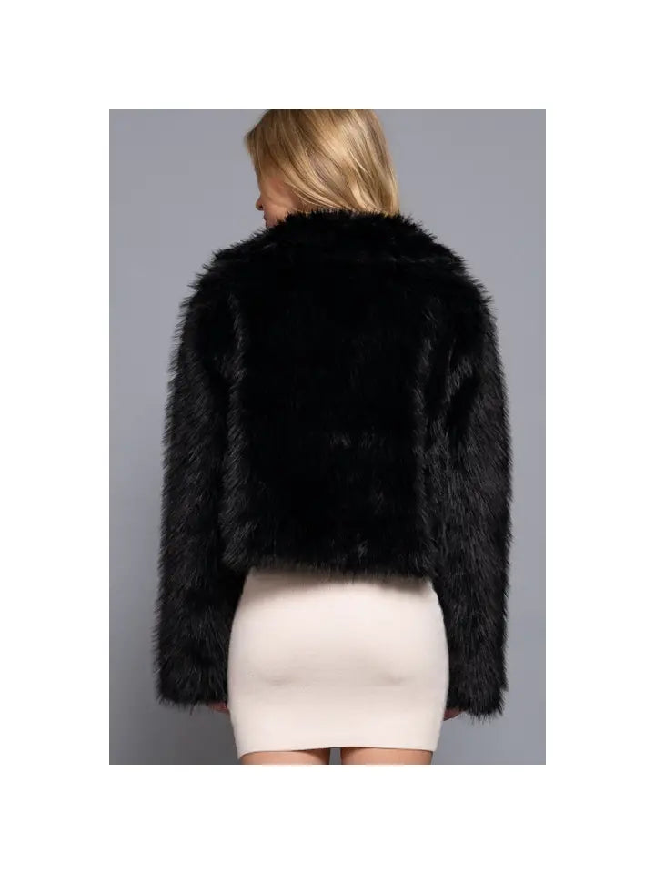 Faux Fur Crop Jacket