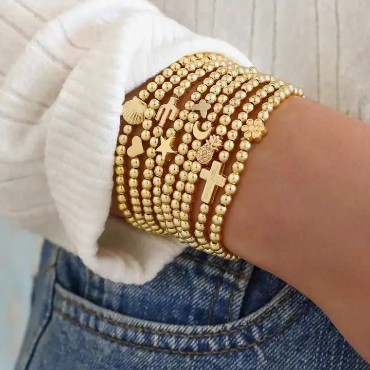 Silver or Gold Stretch Bracelets - Individual