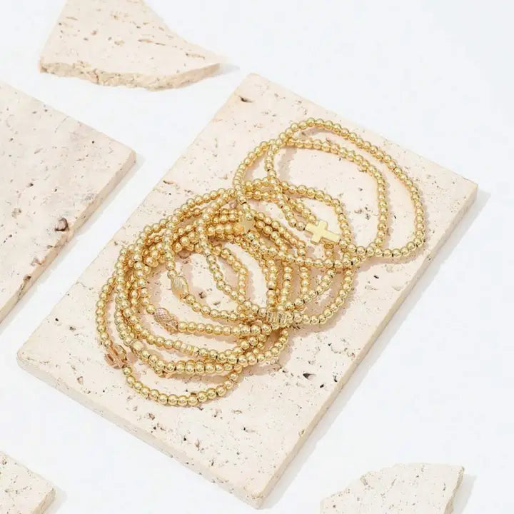 Silver or Gold Stretch Bracelets - Individual