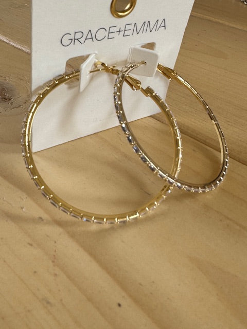 Rhinestone Hoops