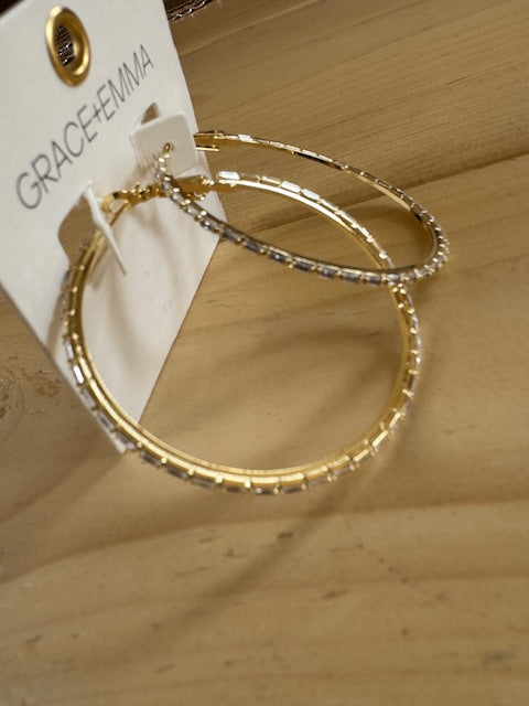 Rhinestone Hoops