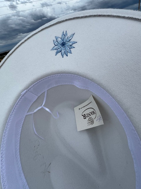 Gracie White Felt Rancher