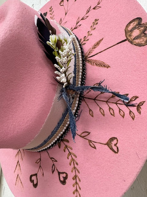 Madi Pink Wool Teardrop Rancher