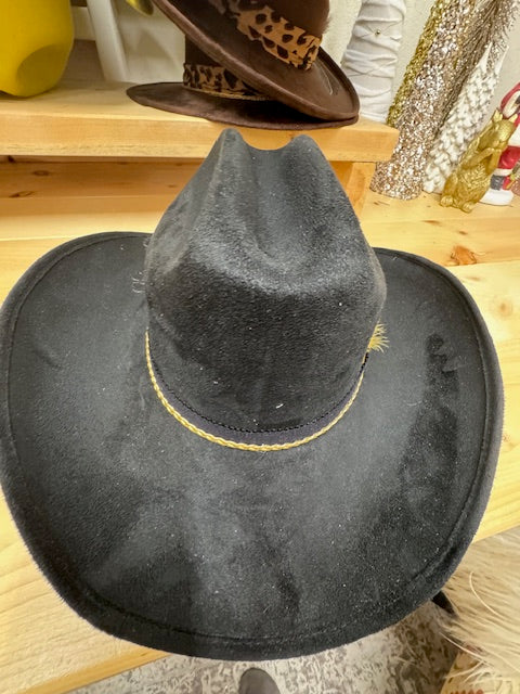 Kenney Black Faux Suede Texana
