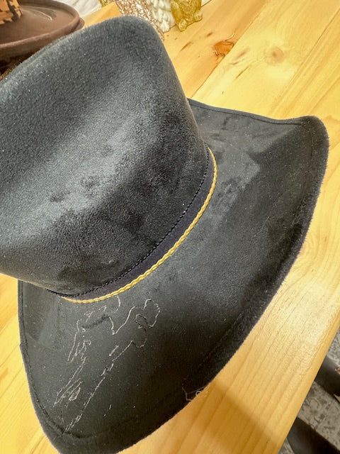 Kenney Black Faux Suede Texana