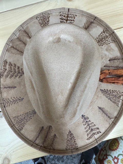 Jolene Cappuccino Faux Suede Pencil Brim Rancher