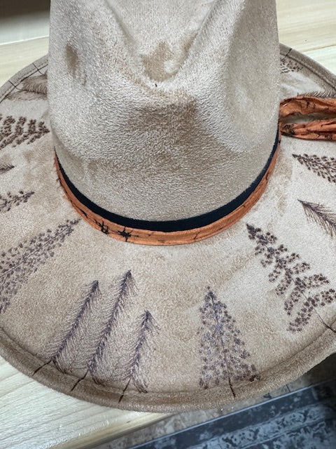 Jolene Cappuccino Faux Suede Pencil Brim Rancher
