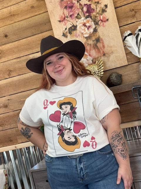 Queen of Hearts Cowgirl Tee