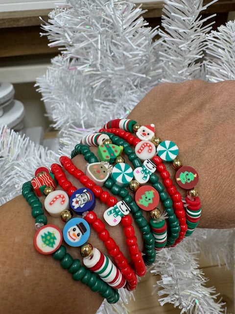 Beaded Christmas Bracelet