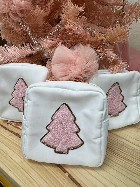 Pink Tree Make Up Bag