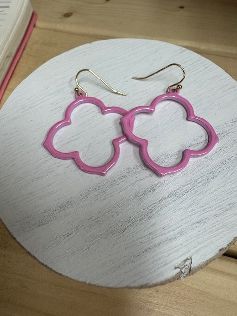 Clover Dangle Hook Earrings