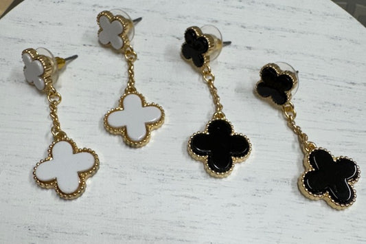 Modern Clover Dangle Earring