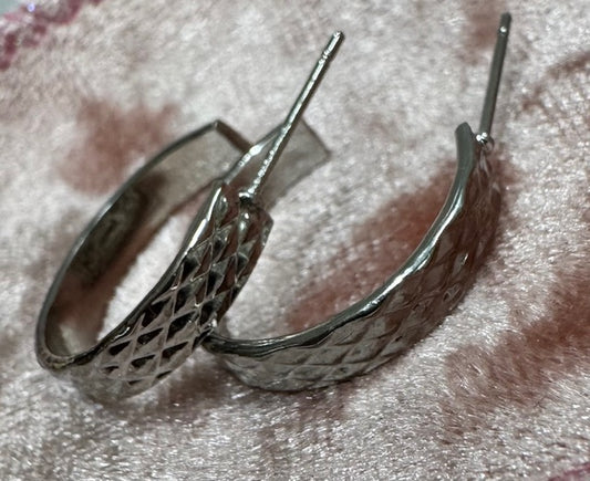 Etched Hoop Earrings