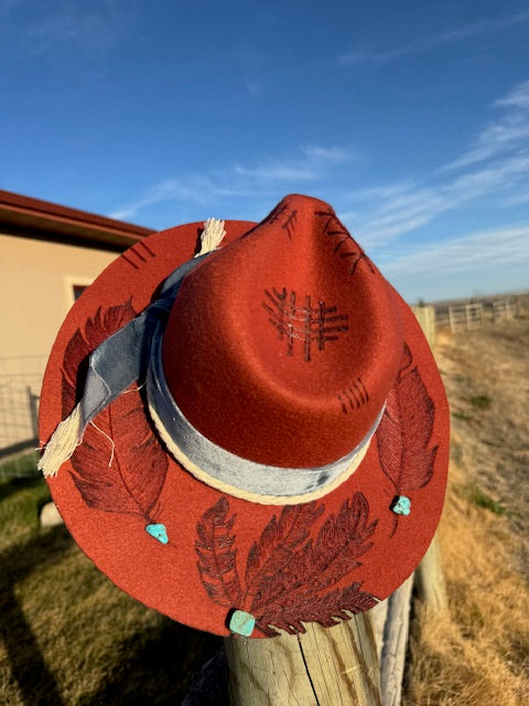 Coco Jordan Rust Rancher Premade Hat
