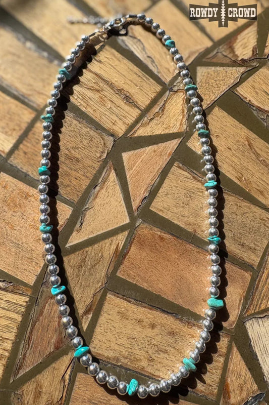 Down Valley Pearl and Turquoise Necklace
