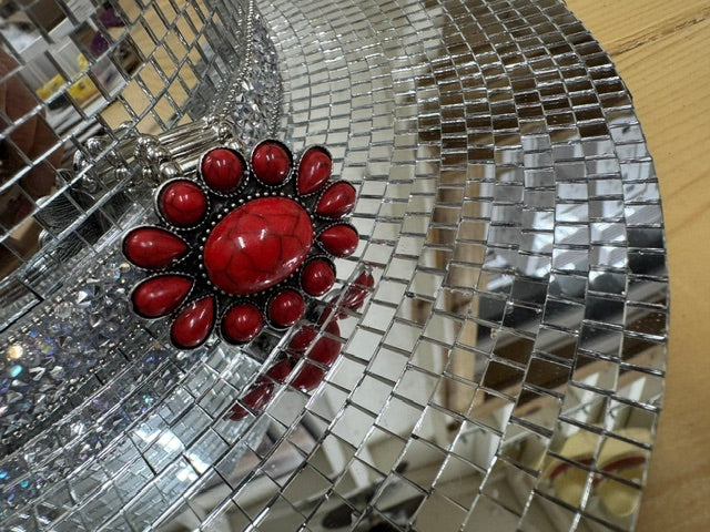 Red Concho Stretch Ring