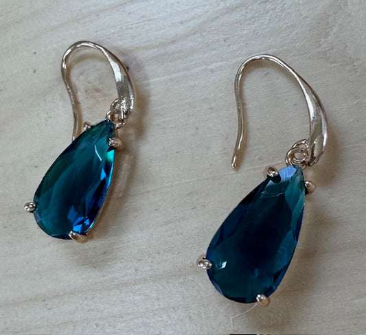 Teal Teardrop Earrings