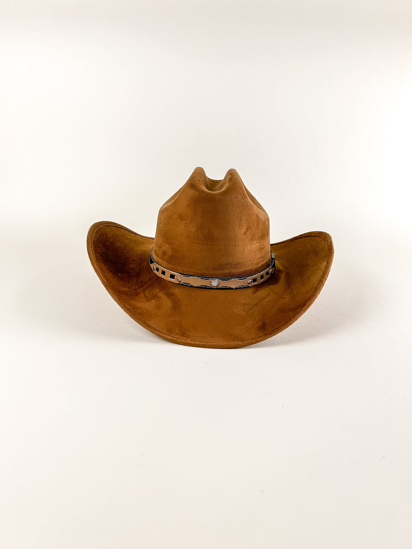 Texana Vegan Suede Cowboy Hat - Caramel