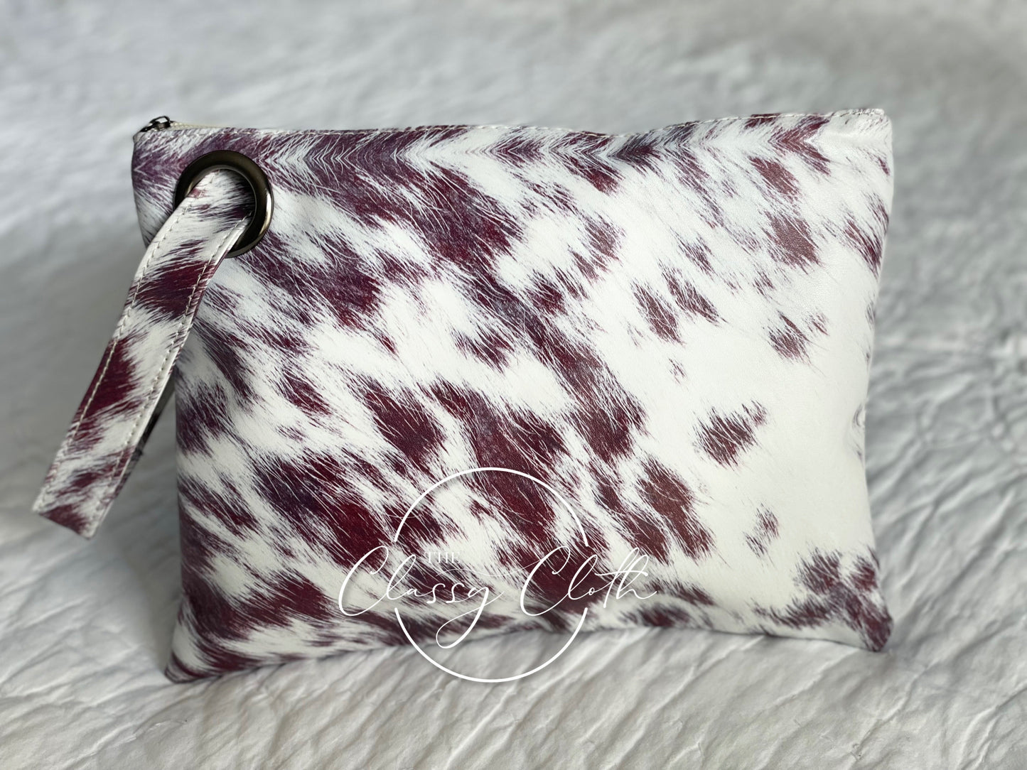 Trendy Clutch - Cowhide Printed Vinyl