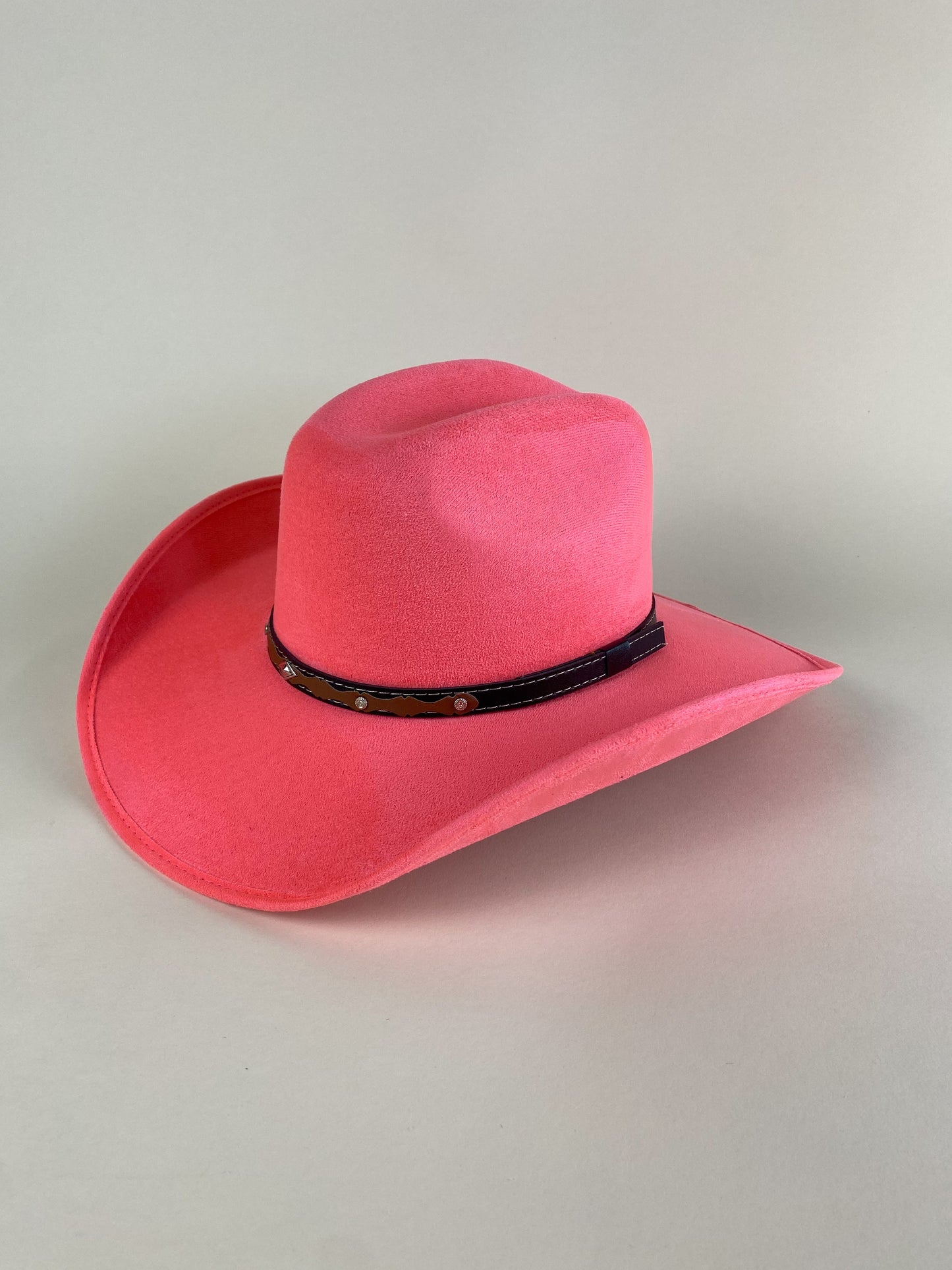 Austin Vegan Suede Cowboy Hat - Barbie Pink