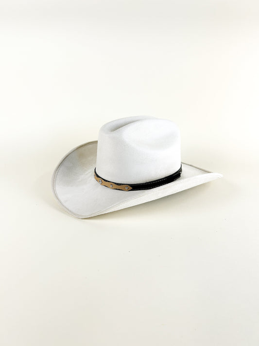 Texana Vegan Suede Cowboy Hat - Ivory