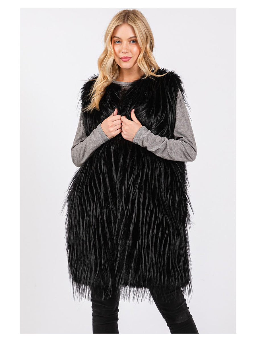 Faux Fur Long Vest