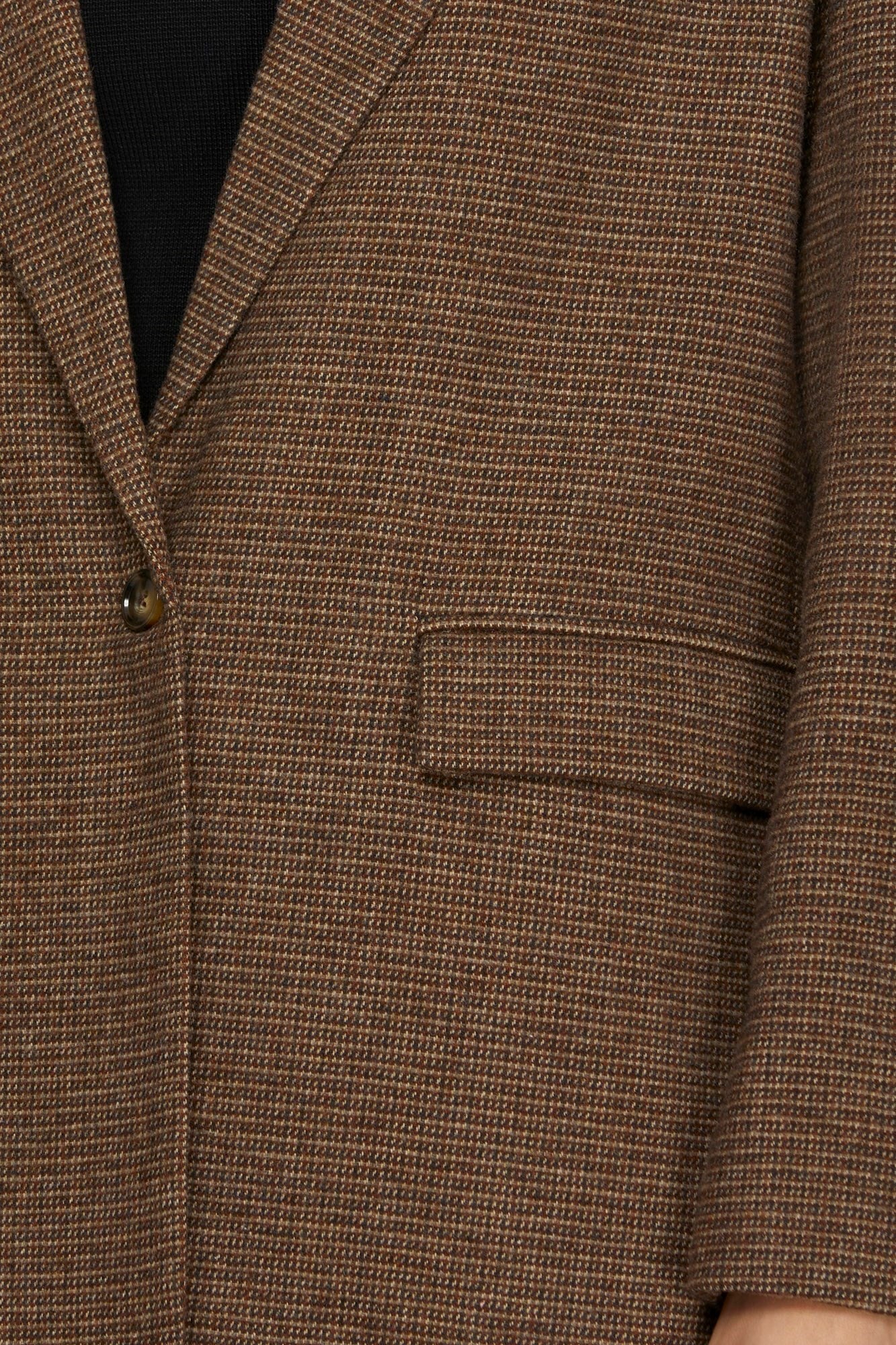 Mocha Brown Wool Blend Blazer