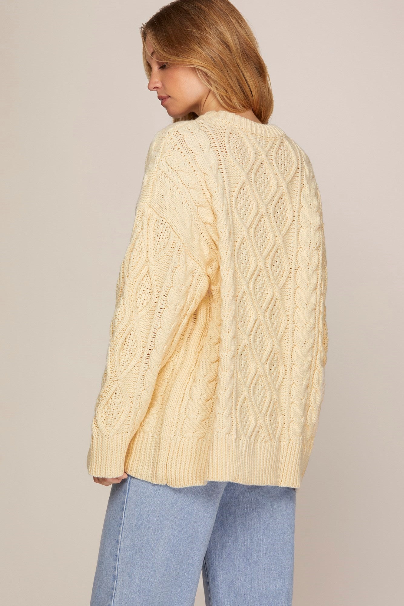 Oversized Cable Knit Sweater