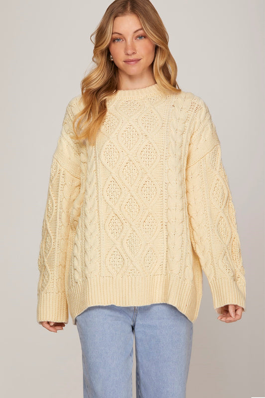 Oversized Cable Knit Sweater