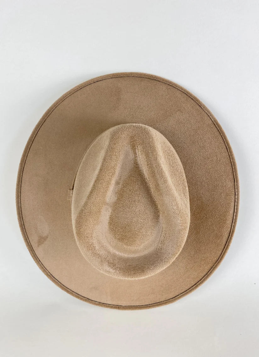 Vegan Suede Rancher Hat - Cappuccino