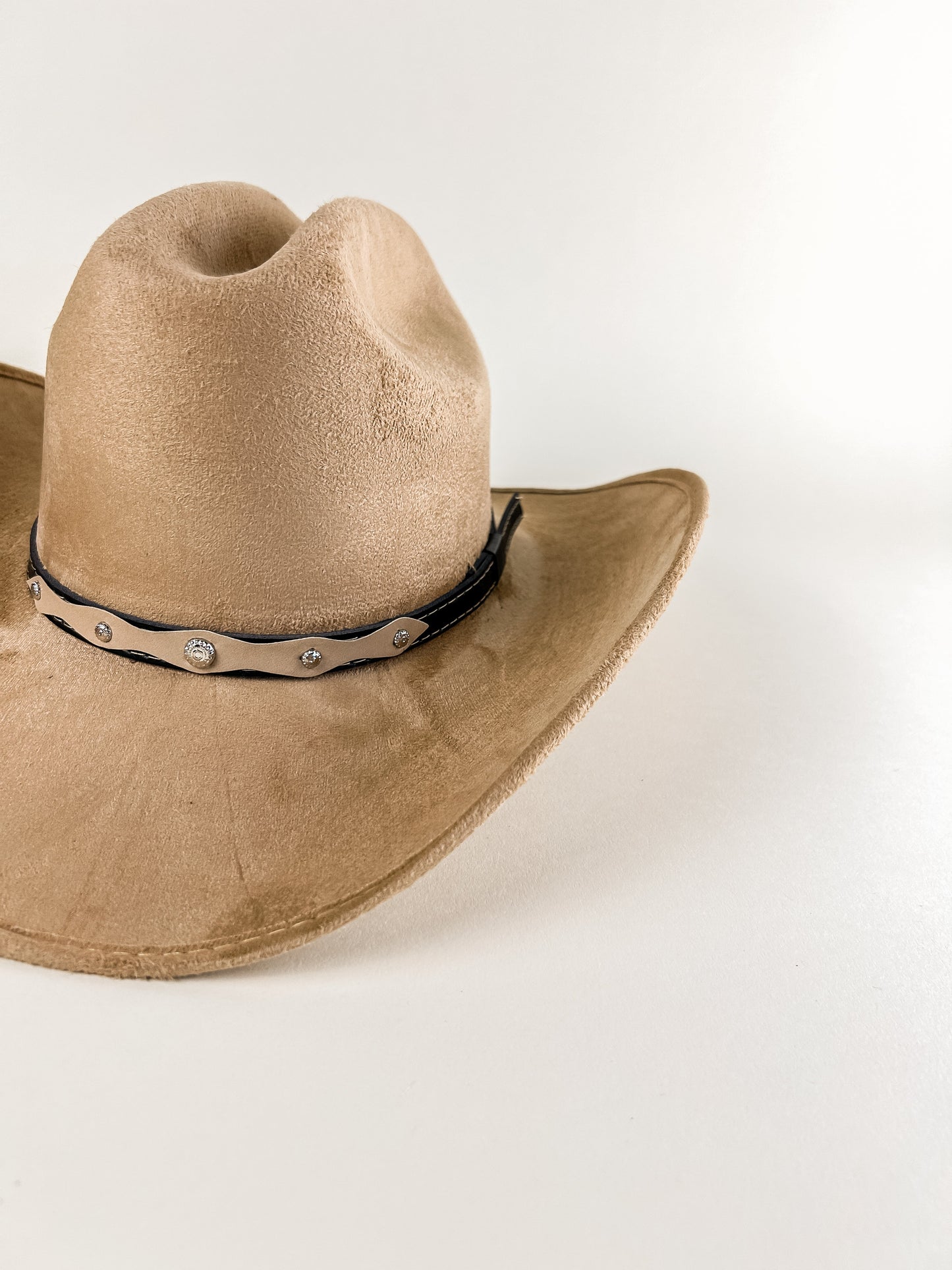 Texana Vegan Suede Cowboy Hat - Cappuccino