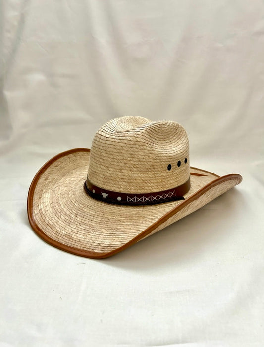 Red Rock Palm Leaf Cowboy Hat - Tan